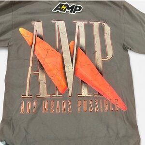 AMP Graphic Tee with Orange Accents
